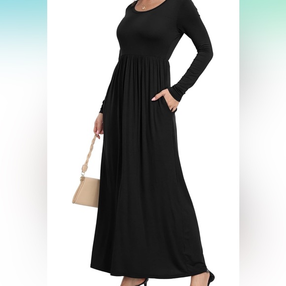 Amazon Dresses & Skirts - Black Long Sleeve Maxi Dress